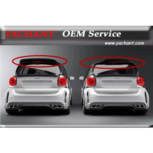Car-Styling FRP Fiber Glass Rear Roof Spiler Fit For 2015-2017 Smart Fortwo C453 & Forfour W453 AMG Style Roof Spoiler Wing