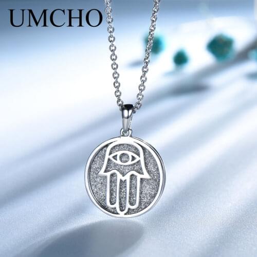 UMCHO Real 925 Sterlig Silver Necklace Lovely Necklace & Pendants For Women Girls Birthday Gift Fine Jewelry With Link Chain