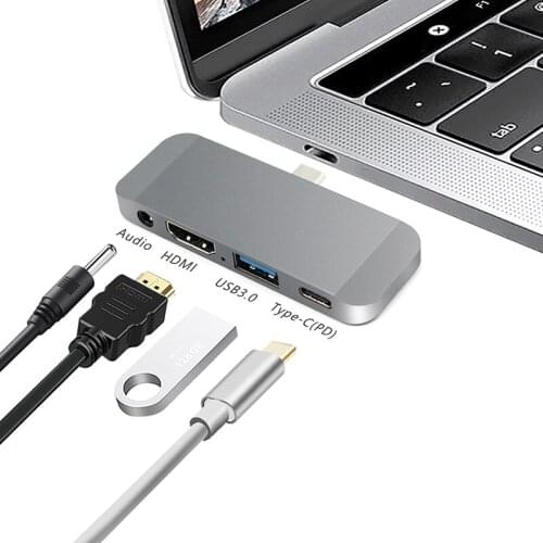USB 3.1 to USB C PD Charging 4K HDMI USB 3.0 3.5mm Headphone Jack Charging 4K HDMI For Samsung Galaxy Note10+ 2019 iPad Pro