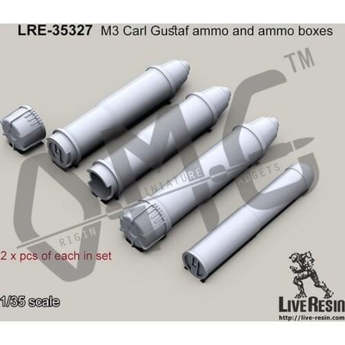 IN STOCK Live Resin LRE-35327 1/35 Carl Gustaf ammo and ammo boxes