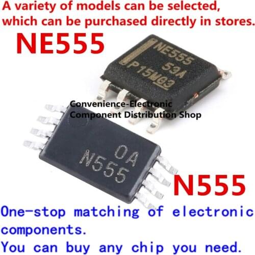 10PCS/PACK NE555 N555 NE555DR NE555PWR TSSOP-8 SOP SMD SOIC-8 single timer/oscillator IC