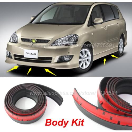 Auto Car Front Lip Deflector Lips Skirt For TOYOTA Ipsum Picnic SportsVan Avensis Verso / Body Chassis Side Protection Body Lip