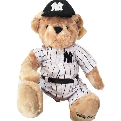 BOLAFYNIA Baseball Teddy Bear tie plush toy doll birthday Christmas gift children Stuffed toy