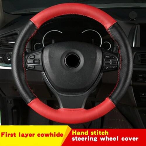 The First-Layer Leather Hand-Stitched Steering Wheel Cover is Suitable For 90% of The Models To Drive More Comfortably