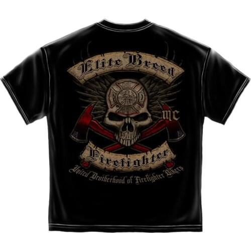 Elite Breed United Brotherhood of Firefighter Bikers Ew Men T Shirt 2019 Summer Fashion O Neck Short Sleeve Printed T Shirt