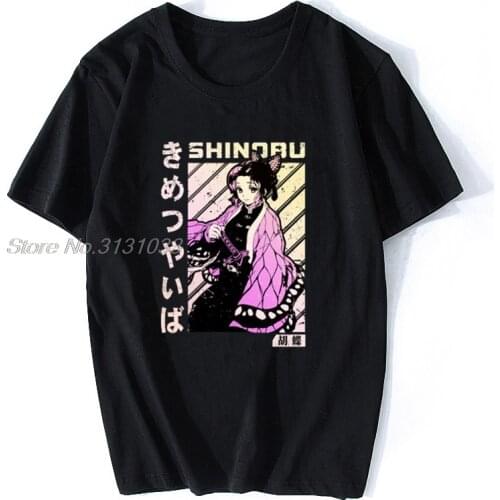 Men T-shirt Kimetsu No Yaiba Shinobu Kocho V1 Tshirt Women T Shirt Men Cotton Tshirt Anime Tees Harajuku Streetwear