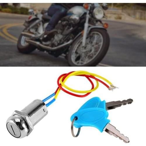 Ignition Key Switch Lock with Reliable Locking Mechanism 2-wire Electric Scooter ATV Go Kart Moto Pocket Dirt
