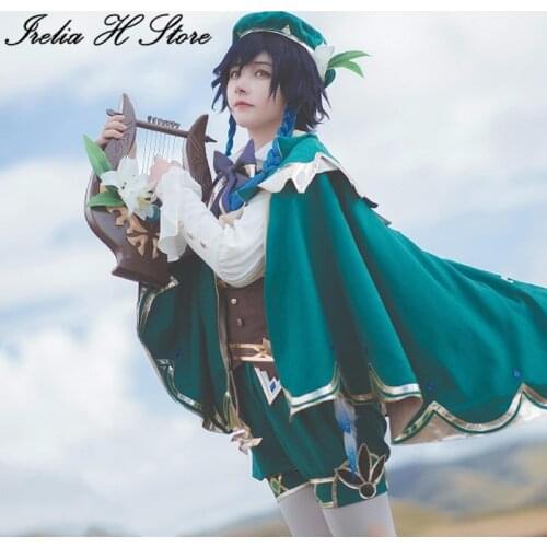 Custom made/size New Game Cosplays Genshin Impact Venti Cosplay Costume high quality private custom made