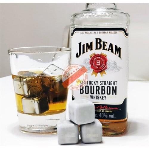 4/6 pcs Square Stainless Steel Ice Cubes Reusable Chilling Cold Stones for Wine Whiskey Stones Cooler Chiller Barware