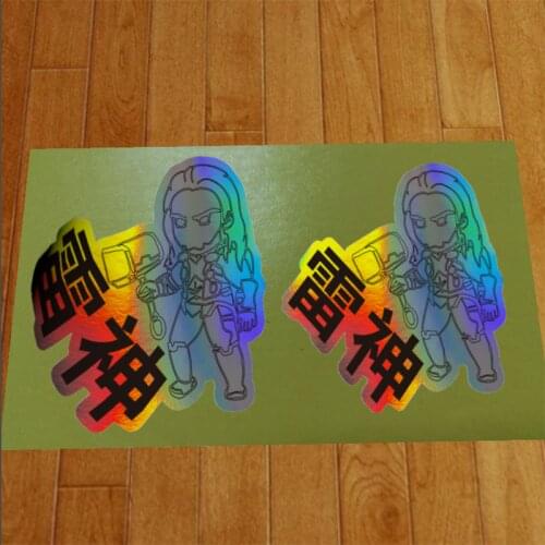 Laser sticker printing black logo custom