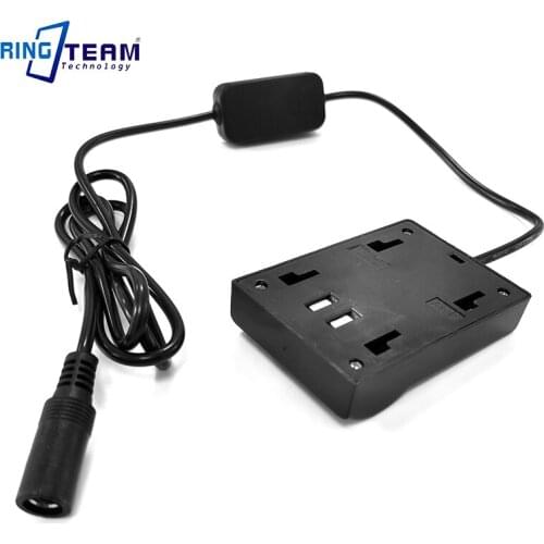 LC-E6 LPE6 LP-E6 Battery Holder Adapter Charger Plate DC 5.5*2.1mm Female Connector for Monitor illuminator Light Lamp Camera