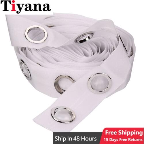 15M Eyelet Curtain Tape Curtain Heading Grommet Top Tape Header 5 rings/m Pencil Pleat Hook White Tape Curtain Accessories D15