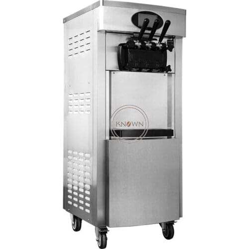 304 Stainless steel 3 flavors soft ice cream maker machine with R410 refrigerant