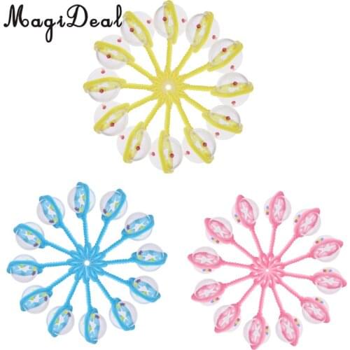 12 Pieces Star Mini Rattles Baby Shower Christening Party Bag Fillers Table Decor Sprinkles Scatters 2.75 Inch