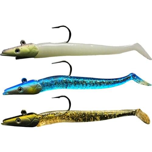 11CM/22G Soft Fake Fish Baits Metal Head PVC Simulation Hook Lure Colorful Angling Tackle Fishing Acessories