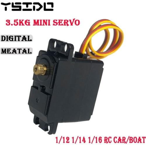 YSIDO Y0035M 3.5kg Metal Gear mini Digital Servo for 1/16 1/14 1/12 RC Car WPL Wltoys HSP Buggy Fishing Smart Bait Boat Airplane