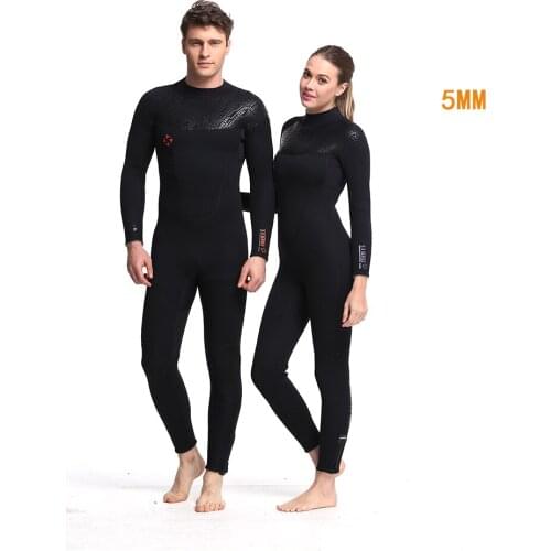 One Piece 5MM Neoprene Diving Suit Men Women Long Sleeve Full Bodysuit Swimwear Spearfishing Surf Scuba Swimsuit Diving Wetsuits