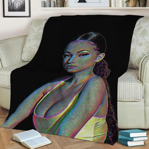 Bhad Bhabie 3D Print Plush Blanket Throw On Sofa Home Decor Soft Warmth Washable Nap Blanket Dropshipping