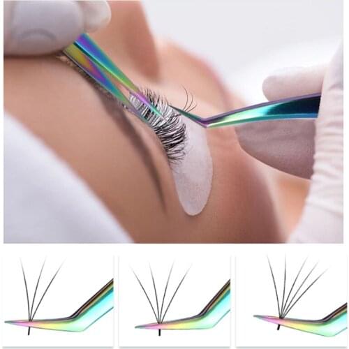 Portable Lash Tweezer for Eyelash Extensions Stainless High Precision Eyelashes Tweezer Volume Lash Extensions Tool