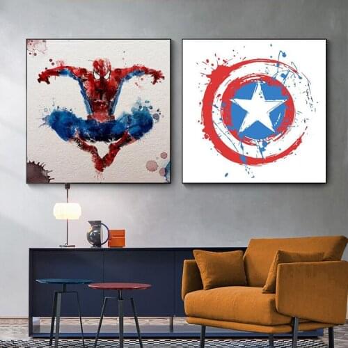 Marvel SuperHero Movie Spiderman Posters Wall Art Avengers Comics Canvas Painting Bedroom Decor HD Print Living Room Decoration