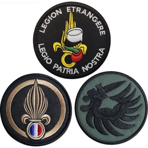 3D Embroidery French Foreign Legion Armband Clothes Outdoor Bag Hat Accessories Badge Military Accessories Hook and Loop