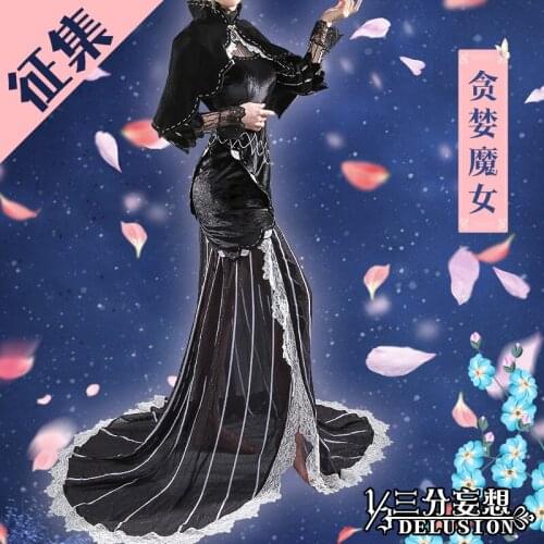 Re:Life in a different world from zero Greedy Witch Echidna Black Uniform Cosplay Costume Free Shipping F