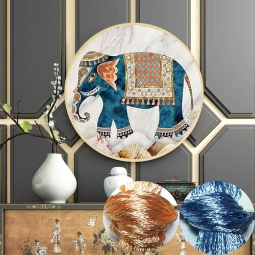 Needlework,DIY Printed Patterns The elephant Cross Stitch,Sets For Embroidery Kit Full ContemporaSimple European Cross-Stitching