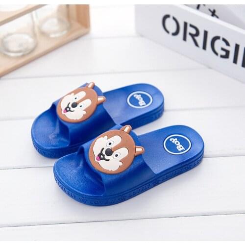 3-12Y Kids Cartoon Squirrel Indoor Slippers Toddler Girls Boys Summer Home Flip Flops Children Bedroom Shoes Beach Wear Slipper