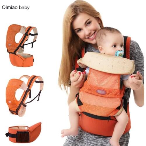Combination Style Baby Carrier Multipurpose Baby Sling Windshield Waist Stool Hipseat Cloth Mesh Style 0-36 Months Infant Pouch