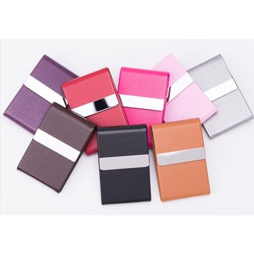 Bisi Goro Unisex Vertical Litchi Pattern Business Card Holder Wholesale Case Clamshell Stainless Steel Simple Custom Logo Mens