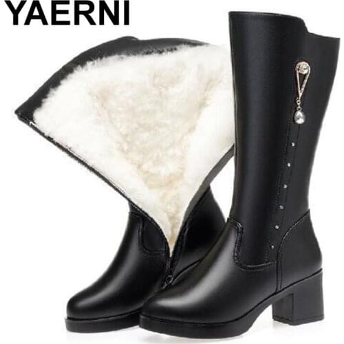 Женские зимние сапоги YAERNI China At AliExpress