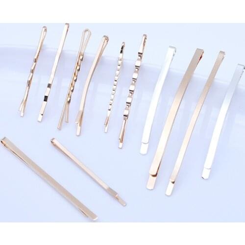 50 PCS Korea Simple Barrettes 12 Style Hairpin Accessories Wholesale Hair Clips For DIY Jewelry Making