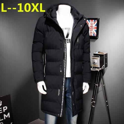 12XL 10XL 6XL 8XL Winter Mens Long Coat Exquisite Arm Pocket Men Solid Parka Warm Cuffs Design Breathable Fabric Jacket