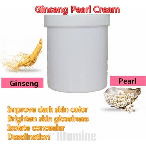 1000g Ginseng Pearl Cream Day Cream Tender Skin Nourishment Fade Pimples Brighten Skin Tone Lazy Isolation Ginseng Cream OEM 1kg
