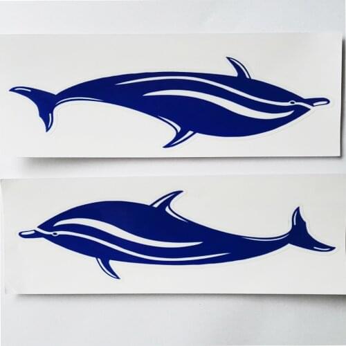 2 Pieces Dolphin Fish Boat Decals Kayak Canoe Graphics Sailboat Stickers