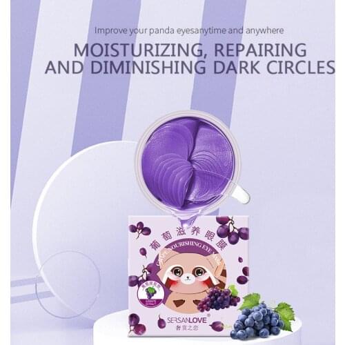 60pcs Eye Mask Crystal Collagen Anti-Wrinkle Moisturizing Remove Dark Circles Brighten Skin Eye Care Fades Fine Lines TSLM1