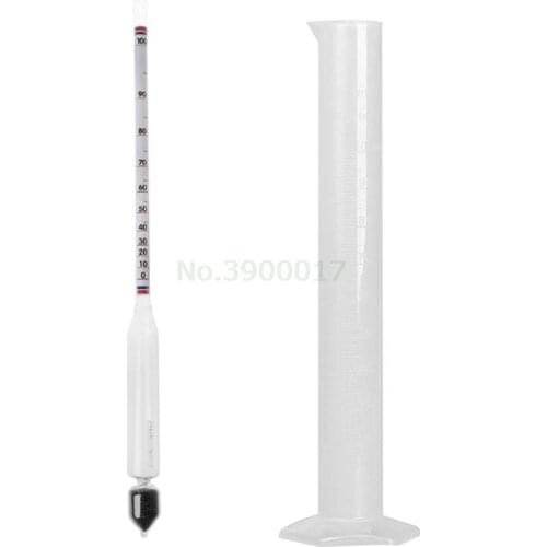Hydrometer Tester Vintage measuring bottle Set Tools Alcoholmeter Alcohol Meter Wine Concentration Meter 0-100 hydrometer