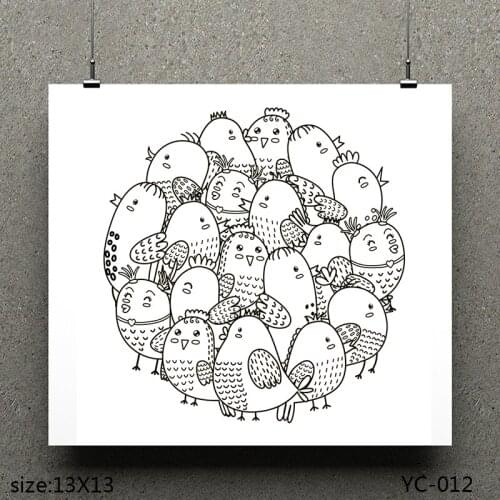 AZSG Hen partner Clear Stamps/seal for DIY Scrapbooking/Card Making/Photo Album Decoration Supplies