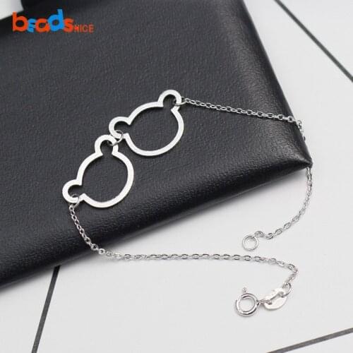 Beadsnice Sterling Silver color Charm Bracelet Lovely Gift for Child Jewelry 37661