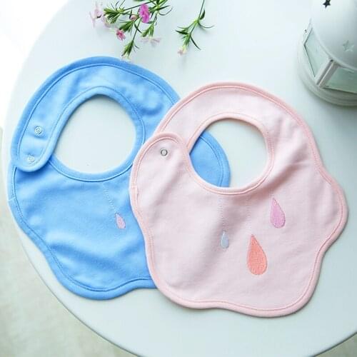 Baby bibs burp Cloths or slabbetjes bavoir to newborns children to prevent slabbers when feeding pink and blue soft pure cotto