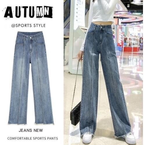 Streetwear Jeans Harajuku Cartoon Anime Print Jeans Female Jeans Loose Wide Leg Pants Cotton Vintage Washed Jeans Women Hot