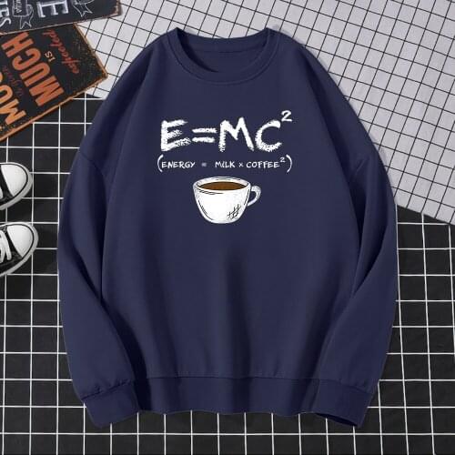 Energy=milk+coffee Harajuku Print Hoodie Mens Autumn Clothing Fleece Pullovers Hoody Personality Loose Sweatshirt Harajuku Hoody