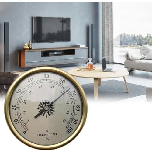 72mm Hygrometer Round Shape Auto-sensing Mini Practical Temperature Humidity Measuring Tool for Home Indoor Outdoor Lightweight
