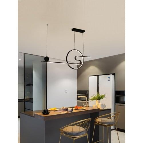 Creative Dining Room Chandelier LED Minimalist Bar Living Room Nordic Pendant Chandelier Designer Modern Round Deco Hanging Lamp