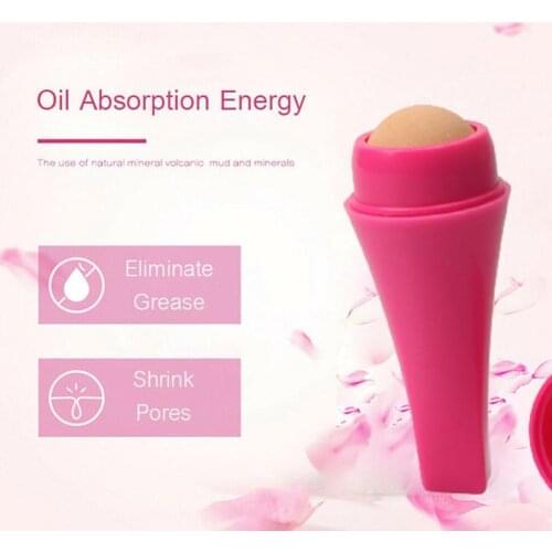Face Oil Absorbing Roller Volcanic Mud Minerals Oil Control Rolling Stick Ball Summer Base Makeup Refreshing Resuable Skin Care