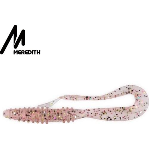Meredith 2.95in Fishing Soft Bait Worm with Tail Artificial Soft Lure Tube Soft Plastic Lures Soft Fishing Free shipping