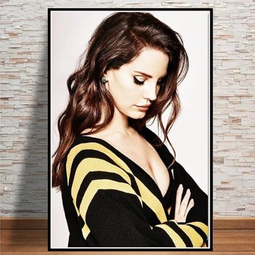 High-Definition Modelo Cantante Música Soul Pop Lana Del Rey, Impresiones Cartel Estrella, Arte En Lienzo, Pintura Al Oleo