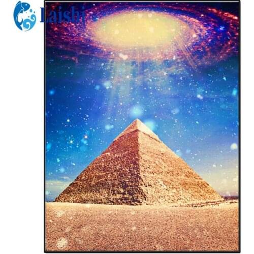 DIY 5D Fantasy Egyptian Pyramids Diamond Painting Cross Stitch Kits Full Embroidery Mosaic Art Picture of Rhinestones Decor