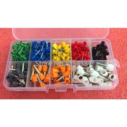 200Pcs/set Insulated Cord End Terminal Bootlace Cooper Ferrules Kit Set Wire Copper Crimp Connector
