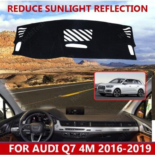 For Audi Q7 4M 2016-2019 Dashmats Car-styling Accessories Dashboard Cover Pad Carpet sunshade